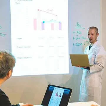 Whiteboard Wallpaper, Matte White, 4x6 ft Peel and Stick White Board, Dry Erase Decal & Projector Screen, Self-Adhesive Backing