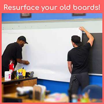 Whiteboard Wallpaper, Matte White, 4x6 ft Peel and Stick White Board, Dry Erase Decal & Projector Screen, Self-Adhesive Backing
