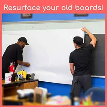 Whiteboard Wallpaper, Matte White, 4x6 ft Peel and Stick White Board, Dry Erase Decal & Projector Screen, Self-Adhesive Backing