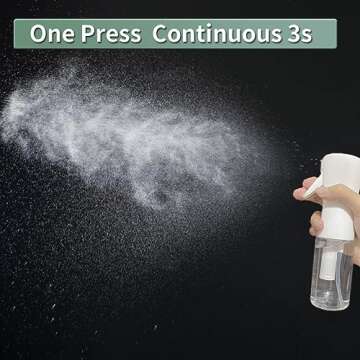 FIRUZA Continuous Spray Bottles For Hair,Ultra Fine Mist Sprayer(200ml/6.8oz 2Pack),Refillable Water...