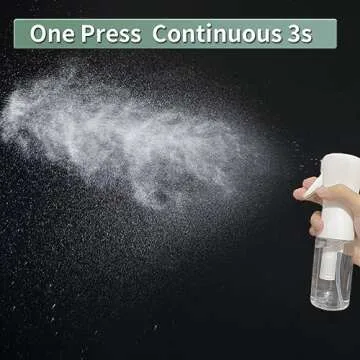 FIRUZA Continuous Spray Bottles For Hair,Ultra Fine Mist Sprayer(200ml/6.8oz 2Pack),Refillable Water...