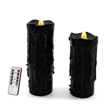 CVHOMEDECO Hand Dipped Flameless Candles with Remote