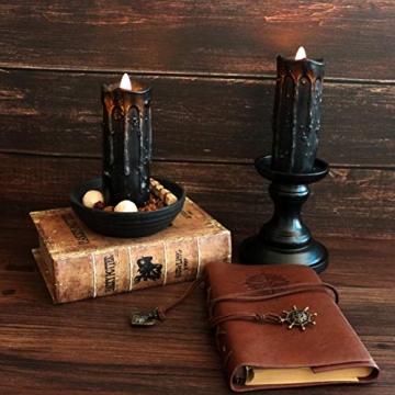 CVHOMEDECO Hand Dipped Flameless Candles with Remote