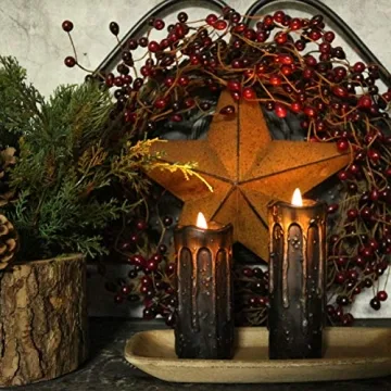 CVHOMEDECO Hand Dipped Flameless Candles with Remote