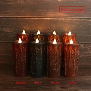 CVHOMEDECO Hand Dipped Flameless Candles with Remote