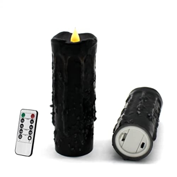 CVHOMEDECO Hand Dipped Flameless Candles with Remote