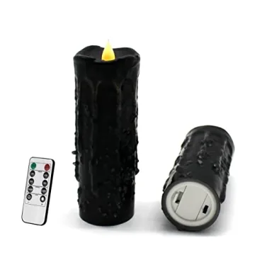 CVHOMEDECO Hand Dipped Flameless Candles with Remote