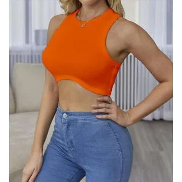 Dwnval Sexy Sleeveless Crop Top for Trendy Summer Fashion