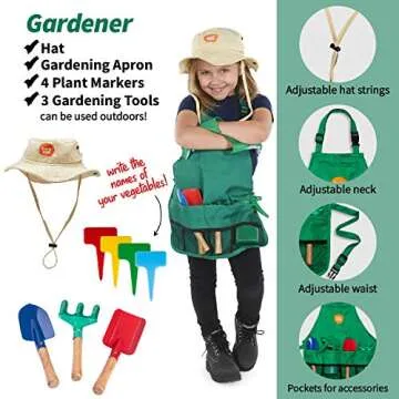 Born Toys Kids Dress Up Costumes for Toddlers - Washable Play Outfits for Boys & Girls, Ages 3-7 (Worker, Chef, Gardener)