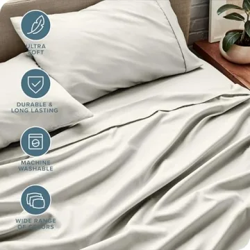 Bare Home Full Sheet Set - Ultra-Soft Microfiber & Deep Pockets