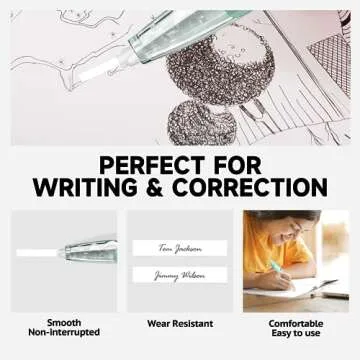 KILINEO Retractable White Correction Tape - 3 Pack