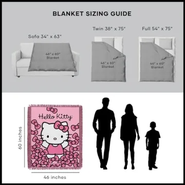 Northwest Hello Kitty Woven Blanket - Cozy & Colorful