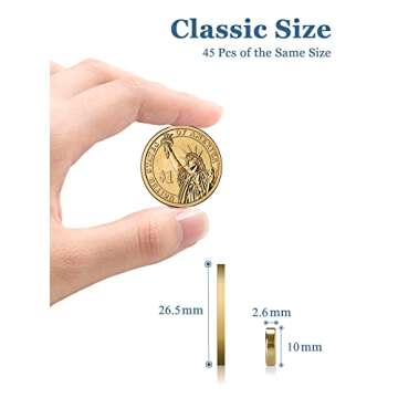 SMARTAKE 45 Pcs Refrigerator Magnets, 10x2.6mm Small Round Fridge Magnets, Multi-Use Premium Neodymi...