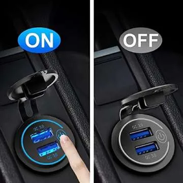 12V USB Outlet - Quick Charge 3.0 Dual USB Charger