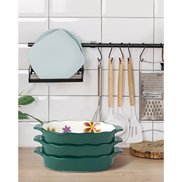 Set of 3 Stylish Ceramic Baking Dishes for Every Occasion