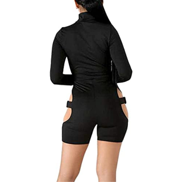 Women Jumpsuit Solid Color Short Sleeve Combi Bodysuits Bodycon Sexy Romper Overalls Shorts Y2K Playsuit