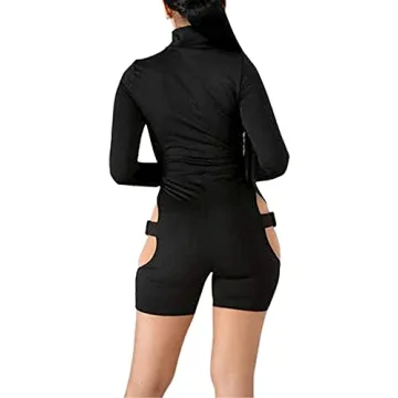 Women Jumpsuit Solid Color Short Sleeve Combi Bodysuits Bodycon Sexy Romper Overalls Shorts Y2K Playsuit