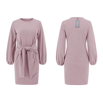 Elegant R.Vivimos Tie Waist Knitted Bodycon Dress