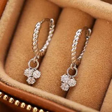 5 Pairs Gold Silver Huggies Hoop Earrings Set for Women, Small Dangle Chain Hoop Earrings Jewelry