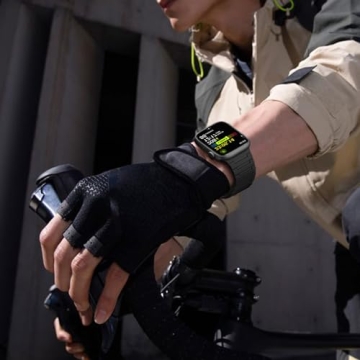 SNBLK Magnetic Watchband Compatible with Apple Watch Bands for Men 44mm 45mm 46mm 49mm 42mm Women, Silicone Sport Strong Magnets Strap for iWatch Series 10 9 ULTRA 2 SE 8 7 6 5 4 3, Black