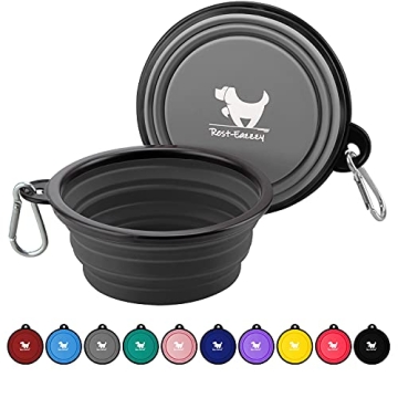 Collapsible Dog Bowls for Travel, 2-Pack Dog Portable Water Bowl for Dogs Cats Pet Foldable Feeding ...