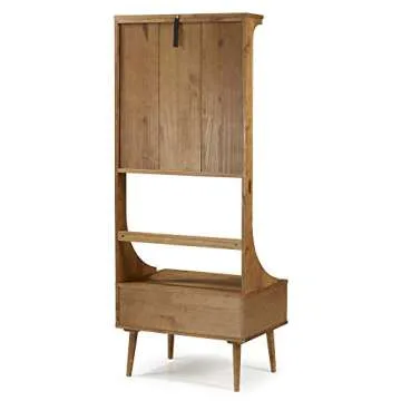 Stylish Solid Wood Entryway Hall Tree with Storage