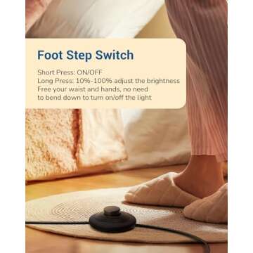 DEWENWILS LED Corner Floor Lamp, Set of 2 Modern Dimmable Mood Floor Light, 57.5" Minimalist Standing Tall Lamp for Living Room, Bedroom, Office, 3000K Warm White Light (White)