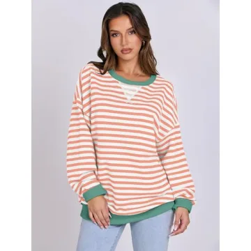 Stylish Striped Oversized Sweatshirt for Women