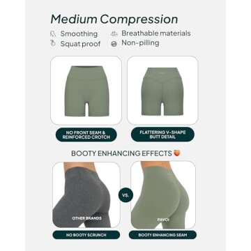 PAVOI ACTIVE Buttery Soft Yoga Workout Shorts for Women - High Waisted Butt Sculpting 4" Gym Biker S...