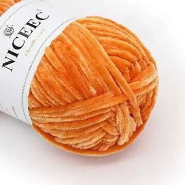 NICEEC 3 Skeins Soft Chenille Yarn Blanket Yarn for Knitting Fancy Yarn for Crochet Weaving DIY Craf...