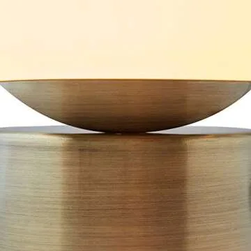 Rivet Modern Glass Globe Table Lamp with LED Bulb