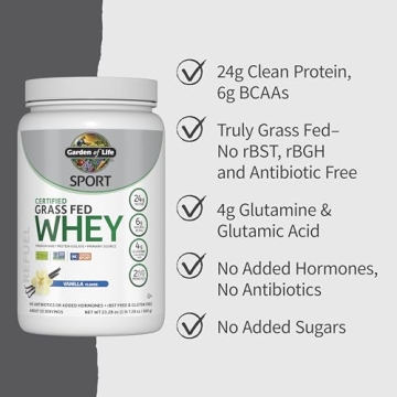 Garden of Life SPORT Whey Protein Powder - 24g Protein, Non-GMO, Gluten-Free