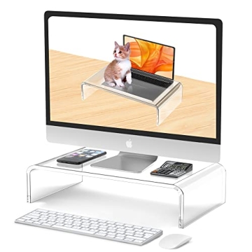 Beimu Acrylic Monitor Stand Riser for a Stylish Workspace Upgrade