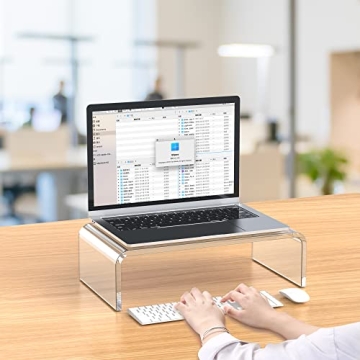 Beimu Acrylic Monitor Stand Riser for a Stylish Workspace Upgrade