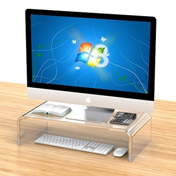 Beimu Acrylic Monitor Stand Riser for a Stylish Workspace Upgrade