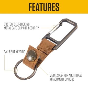Carhartt Durable Nylon Duck Key Keeper with Clip