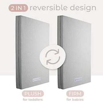 Premium Dual-Sided Crib & Toddler Mattress, Charcoal Infused Cooling Gel Memory Foam CertiPUR-US Hypoallergenic 2-Stage Baby Mattress, Waterproof & Washable, Firm Support for Infant, Soft for Toddler