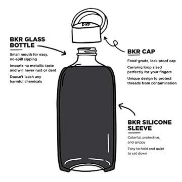 bkr Little Smooth Glass Water Bottle - Stylish and Eco-Friendly