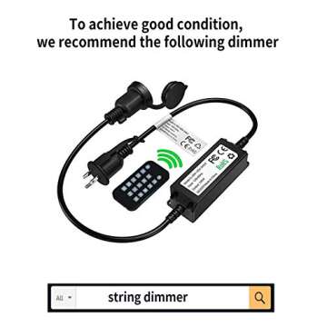 ECOVANIA Waterproof Outdoor String Light Bulbs - 15 Pack