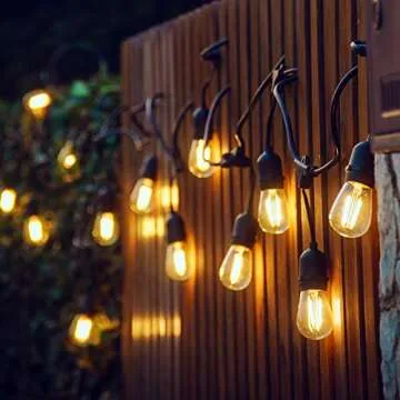 ECOVANIA Waterproof Outdoor String Light Bulbs - 15 Pack