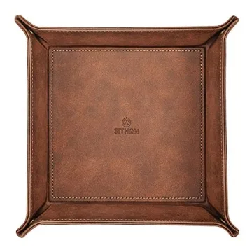 Premium PU Leather Valet Tray Organizer for Essentials