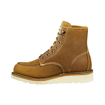 Carhartt womens Wedge 6" Waterproof Soft Toe Ankle Boot, Dark Bison Oil Tanned, 6.5 US