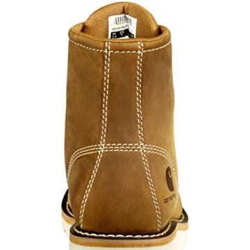 Carhartt womens Wedge 6" Waterproof Soft Toe Ankle Boot, Dark Bison Oil Tanned, 6.5 US