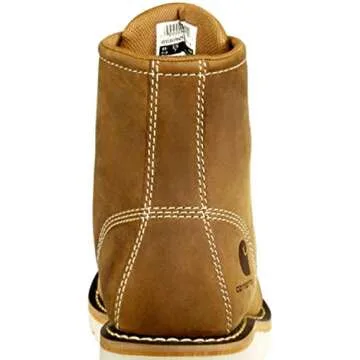 Carhartt womens Wedge 6" Waterproof Soft Toe Ankle Boot, Dark Bison Oil Tanned, 6.5 US