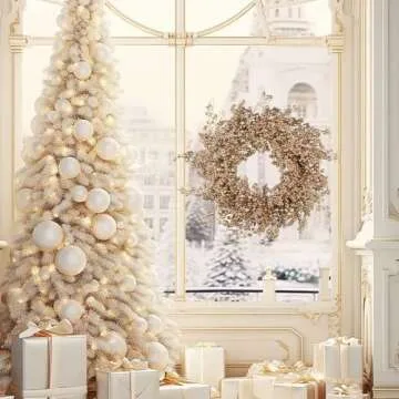 Elegant 24 Inch Christmas Wreath for Home Decorations