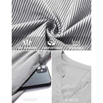 NENONA Women's Striped Long Sleeve Maxi Dress with Pockets