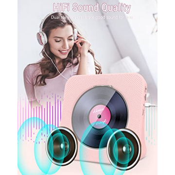 Greadio Portable CD Player with Bluetooth 5.0 and HiFi Sound
