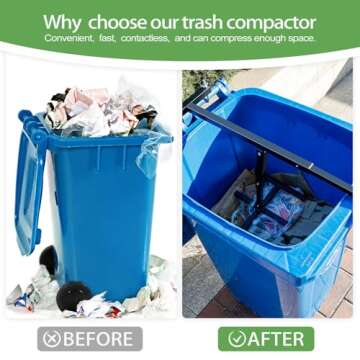 Manual Trash Compactor - Space-Saving Trash and Recycling Solution