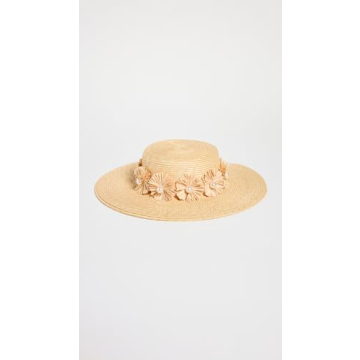 Lele Sadoughi Women's Confetti Embellished Straw Hat, Natural, Tan, One Size
