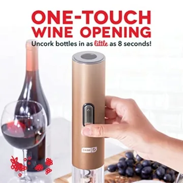 Dash Wine Set Electric Opener & Vacuum Sealer Roche Gold